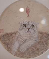 三分画,七分裱!自己画的猫咪图实在是美
