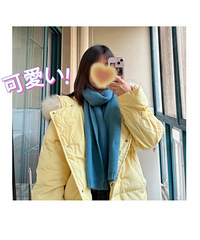 油画绿色的围脖,点缀枯燥的冬日~小个子也不会压身高