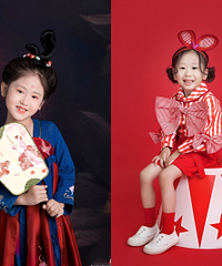 女儿的艺术照美翻了,古代现代统统满足