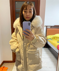 跟团的小拖累家羽绒服来反馈,敞开穿好看些!版型很耐看