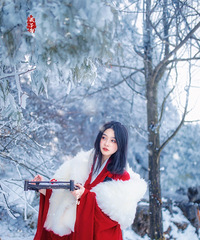 元旦节堵了十几个小时,终于拍到心心念念的杨超越同款红衣雪景