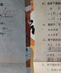 20年前的小学一年级试卷,比现在的卷子简单太多