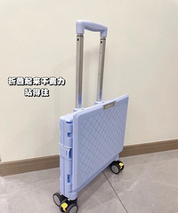 这款高颜值的可折叠小推车太绝了!盖子随车超方便,太实用了