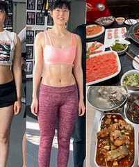 产后5个月减肥15斤,马甲线也出来了