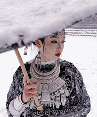 南方妹子 终于拍摄了一套名族雪景
