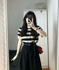 夏天的时候这样穿一定很舒服,清爽显瘦还耐看