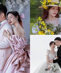 心动限定!我把春天和鲜花搬进了婚纱照里