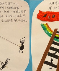 幼儿园作业,全家总动员做出这本手工亲子绘本