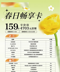 新光天地159购价值4730春日畅享卡体验参考