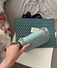Toryburch Fleming 迷你蓝色,很适合小个子女