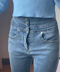 牛仔裤总鼓裆,看起来像开裆怎么办?