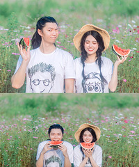 不到四十块钱就能解锁的夏日小清新情侣写真不来学习下吗~
