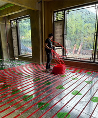 夏天就准备起冬天的仪式感喽,地暖安装中