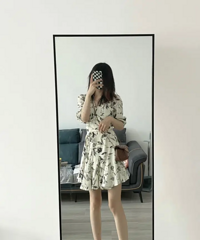 超爱水墨连衣裙,设计很有意思,还超级显瘦