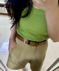 一五几小个子的短款西裤!凉快版!搭配浅色的衣服好看