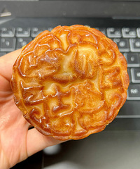 被这个内蒙的奶皮子月饼震惊到了,居然还可以拉丝