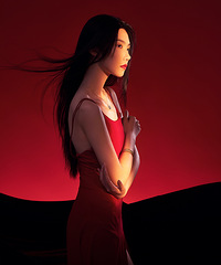 首次体验定制写真 单眼皮女生的春天 。