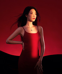 首次体验定制写真 单眼皮女生的春天 。