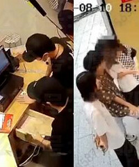 奶茶店女生猛然回头扇2个小孩耳光?!