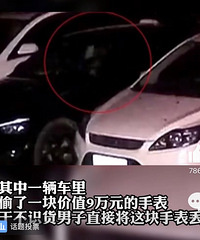 砸4辆车偷了9万的手表,直接扔了