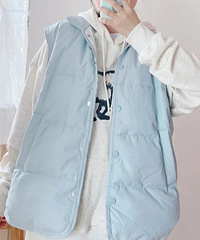 这件baby蓝羽绒服马甲也太可爱了吧!敲爱!