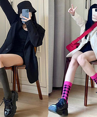 资深袜子控的OOTD,再冷也要漏大腿