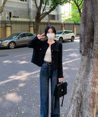 这款黑金小香风真的穿不腻,不仅气质倍增,还超级显瘦呀