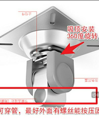 求助,投影仪吊装,旋转且可以远近位移的难题怎么解决?