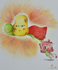 六年级女儿坚持画画,第二个30天,每幅都有故事