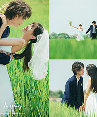 随便拍都好看的麦田婚纱照,清新又治愈