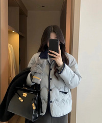 好喜欢这款雾霾蓝短外套,小个子姐妹们可以冲啊!