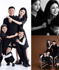 三胎家庭的全家福,留住幸福温馨的时光