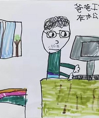 重庆5岁女孩手绘漫画记录爸爸抗疫,让人破防