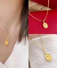 周大福黄金郁金香项链,治愈不开心