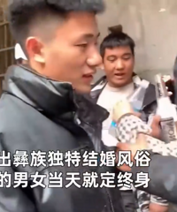 彝族男女相亲一面定终身下聘26万,离婚退双倍