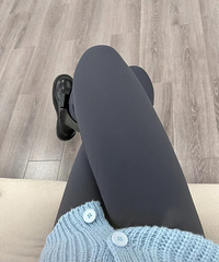 才发现大象灰鲨鱼裤比黑色还显瘦!高腰款的,不掉档