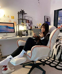 一整个奶乎住的沙发椅,真的好喜欢哇!