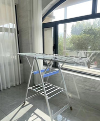带滑轮的晾衣架,为什么没有早点发现太实用了!