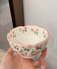 是碎花控的可爱小碗们,干饭都起劲了