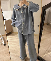 超软乎雾霾蓝睡衣look~超级保暖又好穿