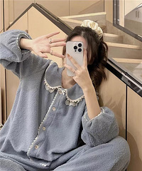 超软乎雾霾蓝睡衣look~超级保暖又好穿
