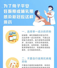 为了母子平安,妊娠期或哺乳期感染新冠应这样用药