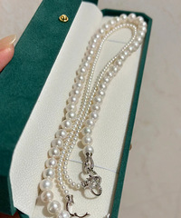 1688入手的珍珠项链,2条才400多块钱,是赚到的感觉