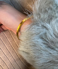 周大福拉丝手镯是真的香,34克,越看越喜欢