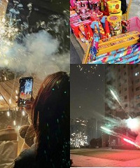 一年一次的烟花自由,带娃感受过年快乐