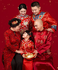 机缘巧合,我拍了一组新年全家福,开心迎新年!