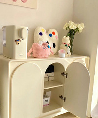 终于找到纯正奶油色的餐边柜拉~不仅可以当水吧台储物功能真实用