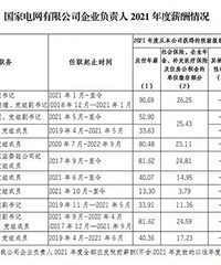 多家电力央企高管薪酬公布!
