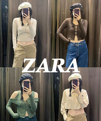 Zara这一季出了好多辣妹上衣,搭配工装裤、阔腿裤,真的很绝