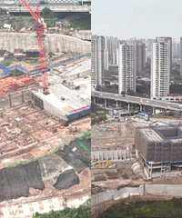 溉澜溪实验小学建设中,半年建成一栋楼